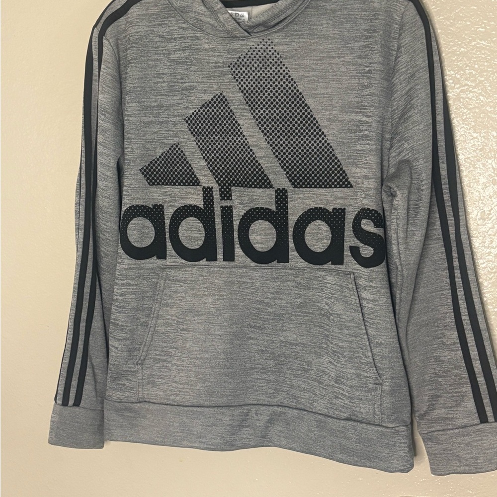 Adidas Gray Hoodie with Black Logo